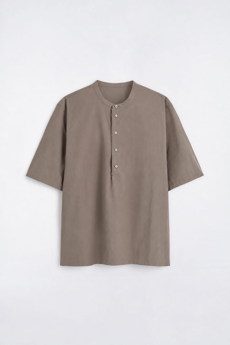 Taupe Cotton Henley, men's henley